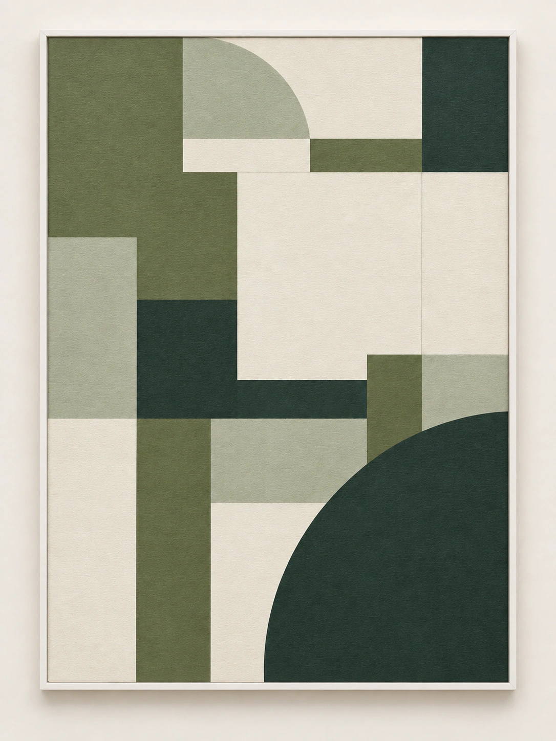 Architecture de Sauge de face avec cadre blanc mat.
