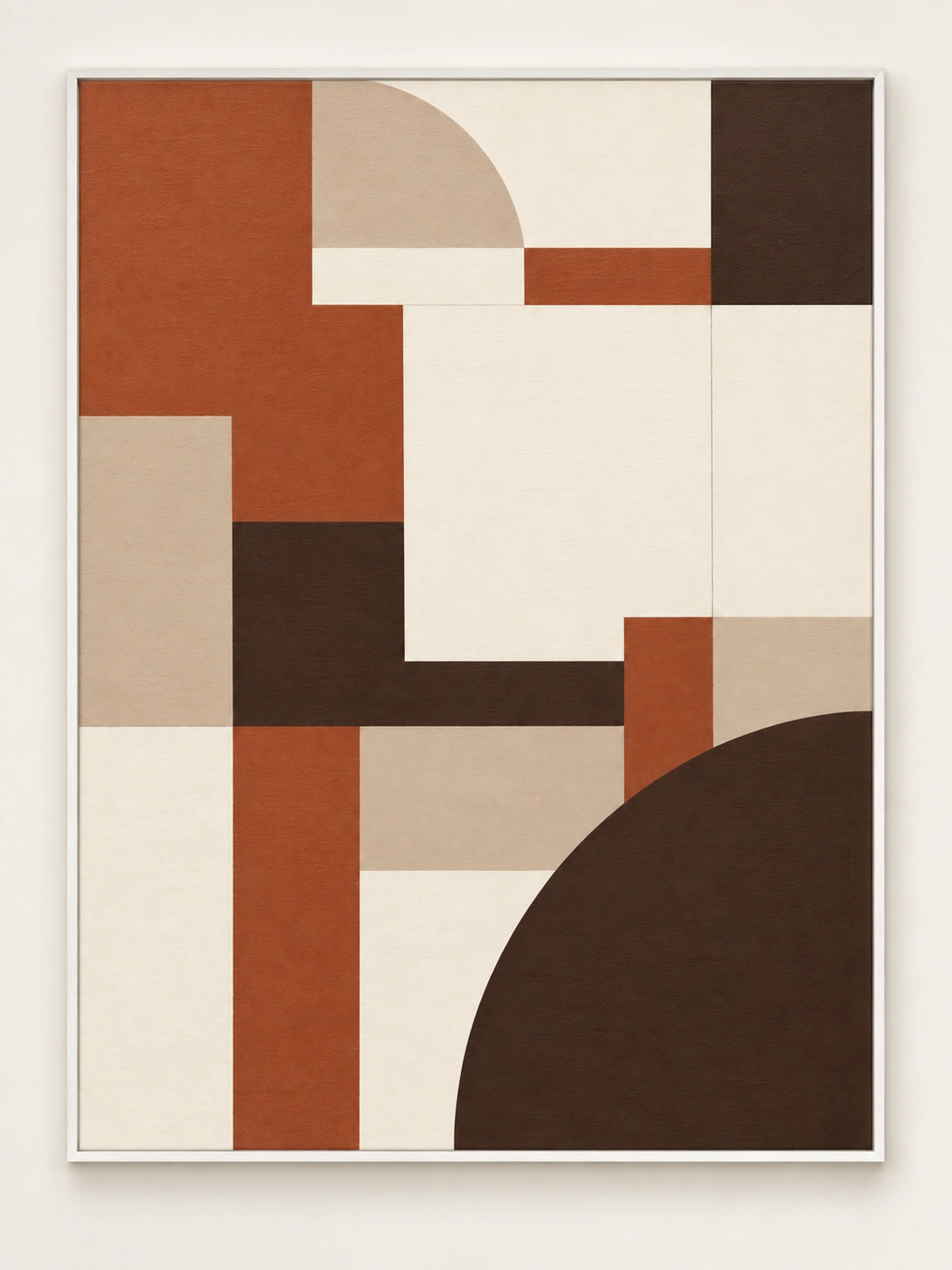 Architecture de Terre de face avec cadre blanc mat.